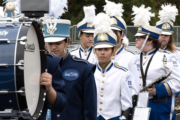 Southern High School Marching Band Performing